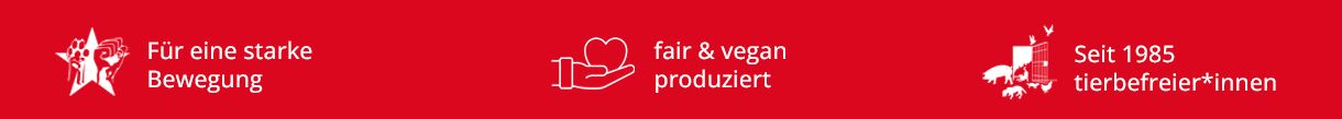 Rotes Banner mit Beschriftung "Für eine starke...