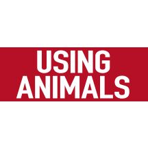 Aufkleber "Using Animals"