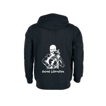 Zip Hoodie "Tierbefreierin & Schwein" Bio|Fair