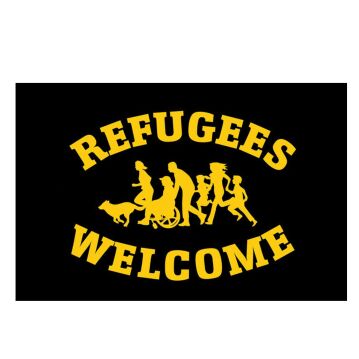 Fahne "Refugees Welcome"