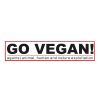 Aufkleber "Go vegan!" sehr groß