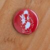 Button Tierbefreierin & Hase rot