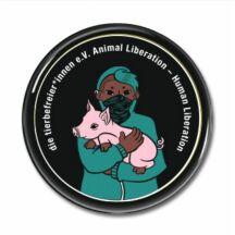 Button Animal- Human Liberation | Schwein