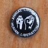 Button Animal Liberation - Human Liberation schwarz