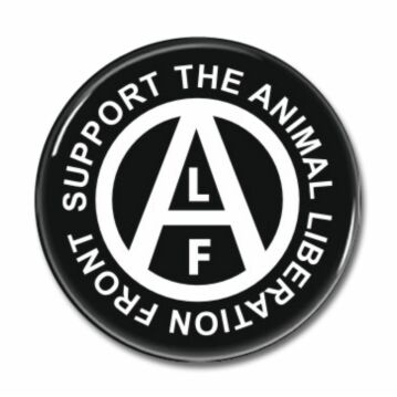 Button "Support the Animal Liberation Front" schwarz