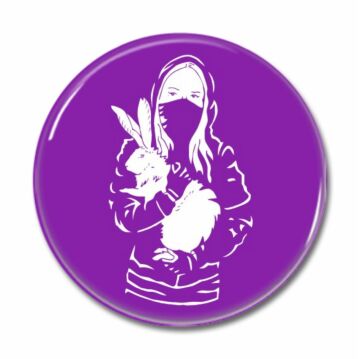 Button Tierbefreierin & Hase