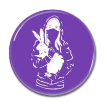 Button Tierbefreierin & Hase