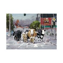 Postkarte "Crossing IV" von Hartmut Kiewert