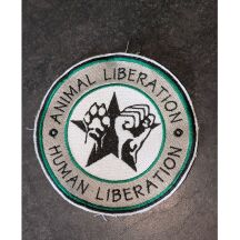 Aufnäher gestickt "Animal Liberation - Human Liberation"