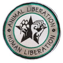 Aufnäher gestickt "Animal Liberation - Human Liberation"