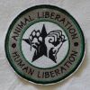 Aufnäher gestickt "Animal Liberation - Human Liberation"