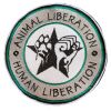 Aufnäher gestickt "Animal Liberation - Human Liberation"