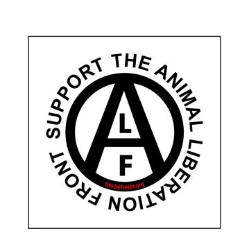 10x Aufkleber "Support the Animal Liberation Front" weiß