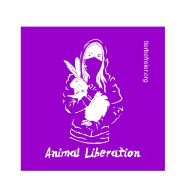 10x Aufkleber "Tierbefreierin & Hase"