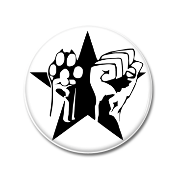 Button Faust & Pfote weiß